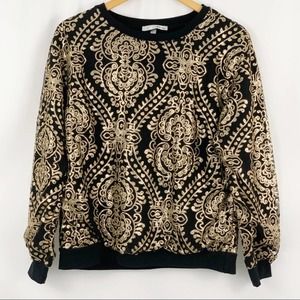 NWT WDNY Black and Gold Sequins Top M